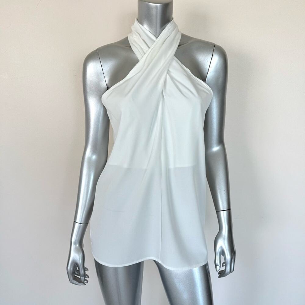 Women white tank top size S